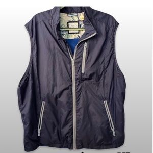 Ⓜ️🌴Tommy Bahama🌴 Nine Iron full Zip Vest Navy/Gray - XXL NOT A XL
